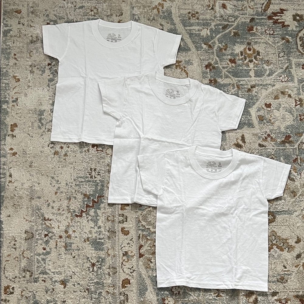 New boys set of 3 fruit of loom t shirts